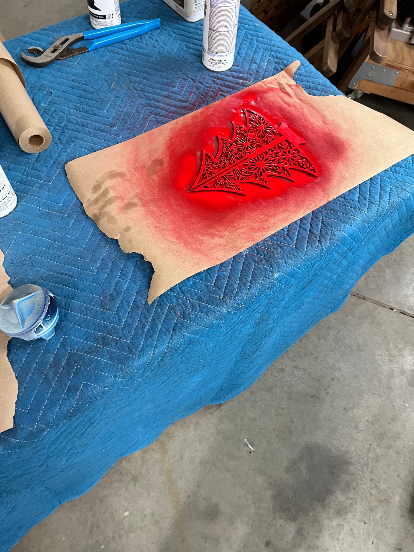 Standing Christmas tree